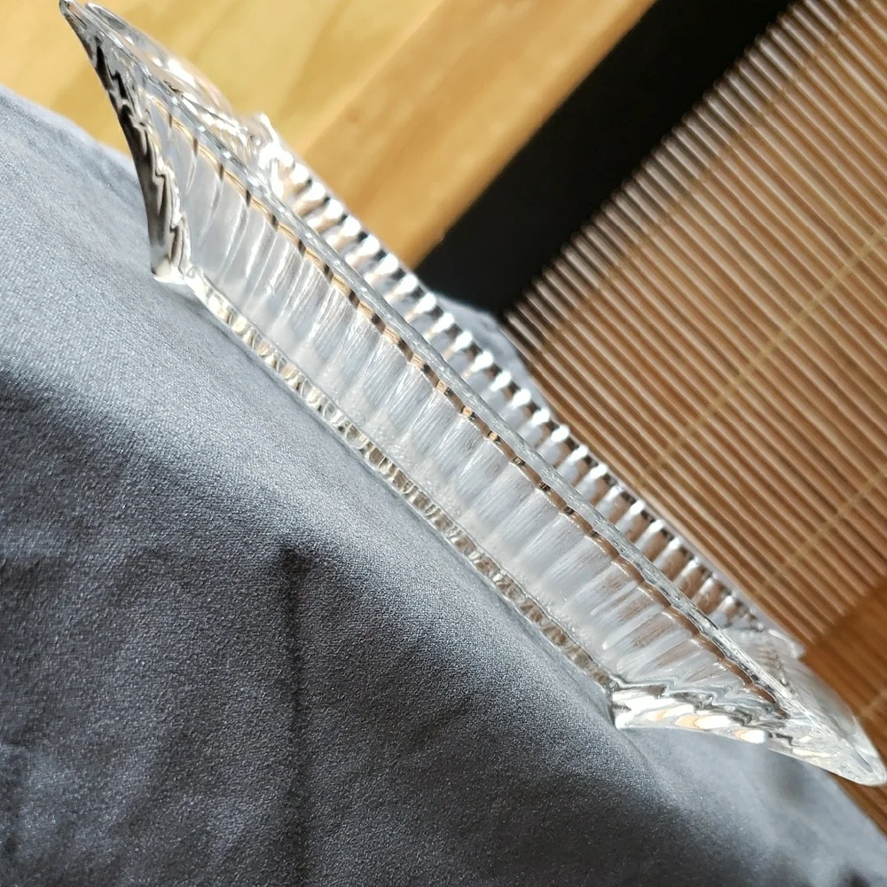 Elegant Clear Glass Rectangular Tray